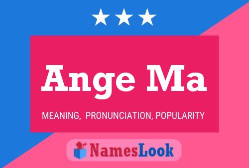 Ange Ma Name Poster