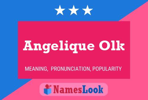 Angelique Olk Name Poster