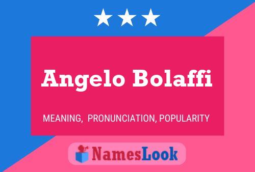 Angelo Bolaffi Name Poster