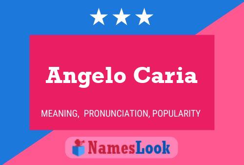 Angelo Caria Name Poster