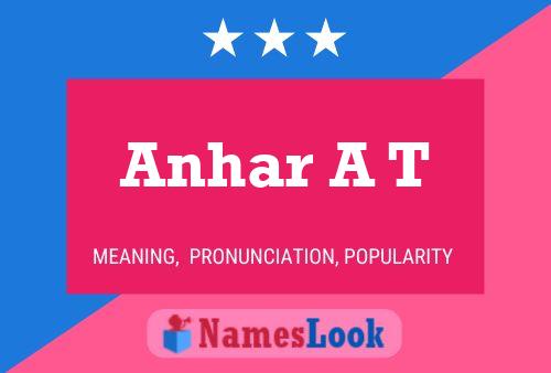 Anhar A T Name Poster