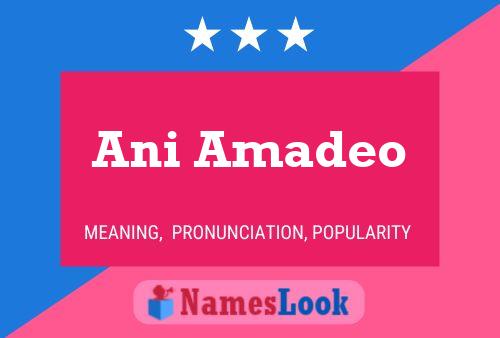 Ani Amadeo Name Poster