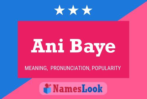 Ani Baye Name Poster