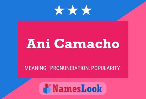 Ani Camacho Name Poster