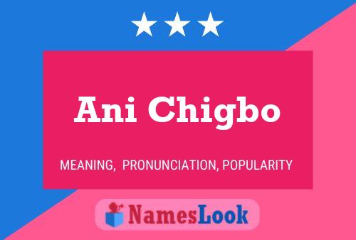 Ani Chigbo Name Poster