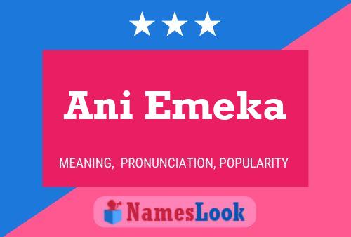 Ani Emeka Name Poster