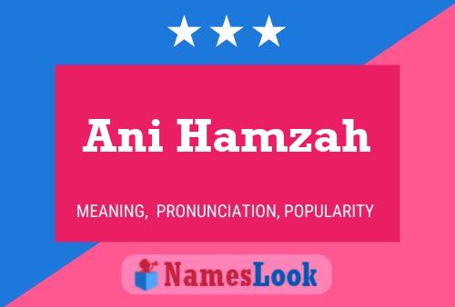 Ani Hamzah Name Poster