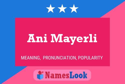 Ani Mayerli Name Poster