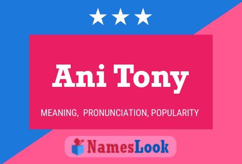 Ani Tony Name Poster