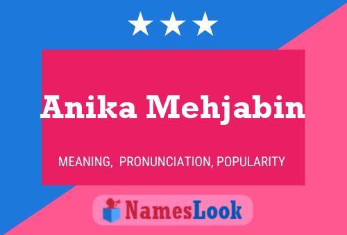 Anika Mehjabin Name Poster