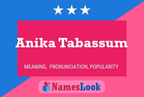 Anika Tabassum Name Poster