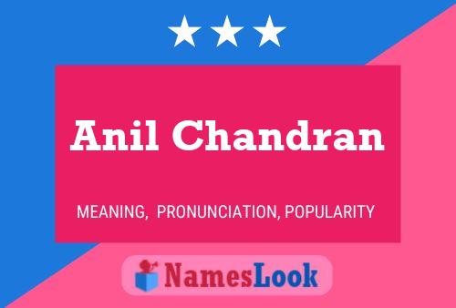 Anil Chandran Name Poster