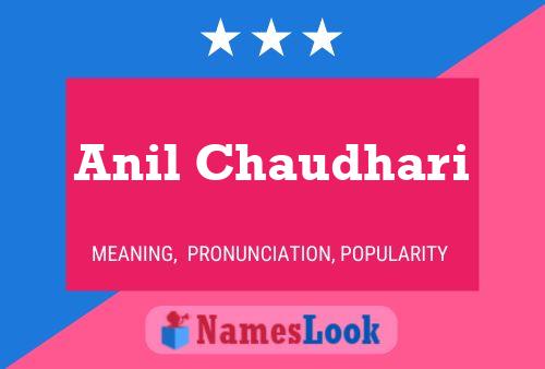 Anil Chaudhari Name Poster