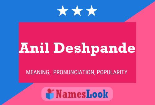 Anil Deshpande Name Poster