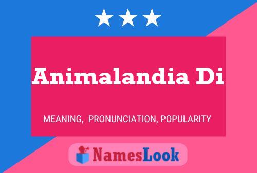 Animalandia Di Name Poster