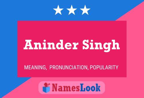 Aninder Singh Name Poster