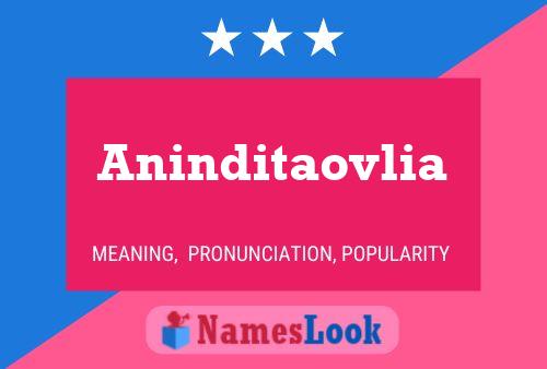 Aninditaovlia Name Poster