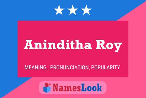 Aninditha Roy Name Poster