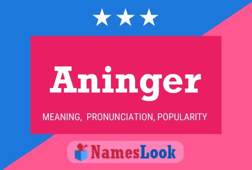 Aninger Name Poster