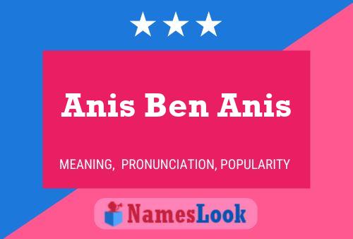 Anis Ben Anis Name Poster