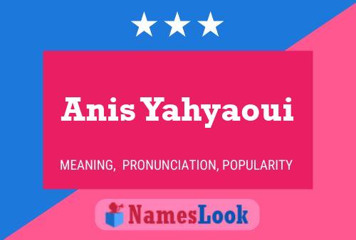 Anis Yahyaoui Name Poster