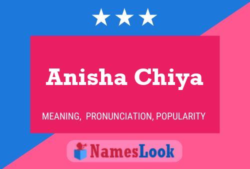 Anisha Chiya Name Poster