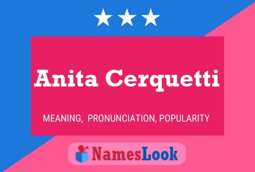 Anita Cerquetti Name Poster