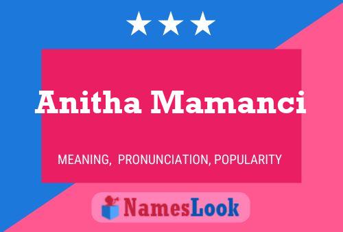 Anitha Mamanci Name Poster