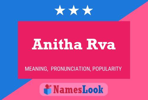 Anitha Rva Name Poster