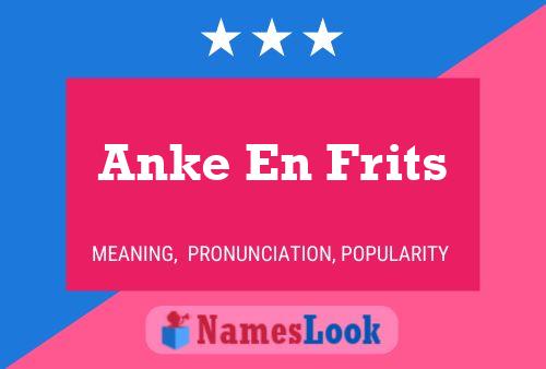 Anke En Frits Name Poster