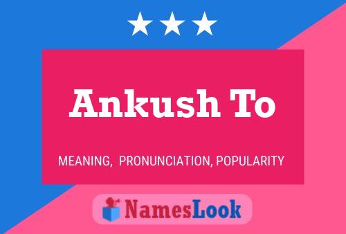 Ankush To Name Poster