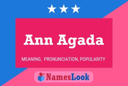 Ann Agada Name Poster