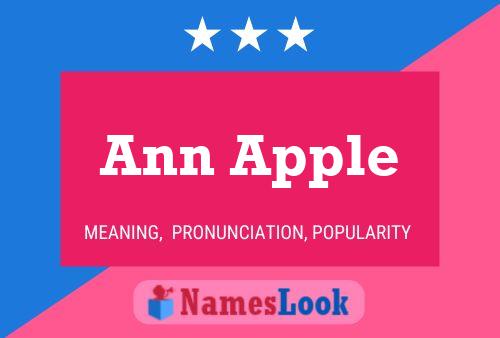 Ann Apple Name Poster