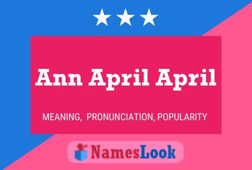 Ann April April Name Poster