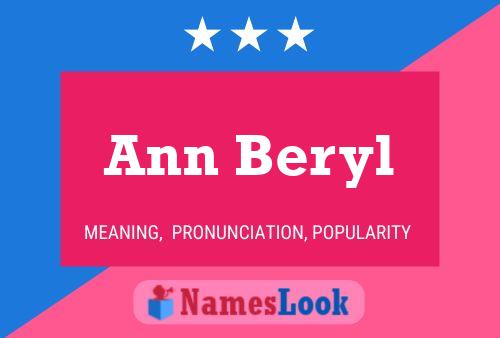 Ann Beryl Name Poster