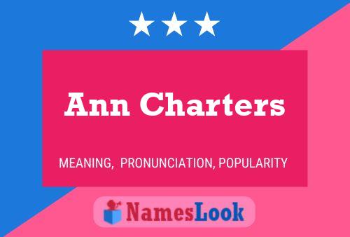 Ann Charters Name Poster