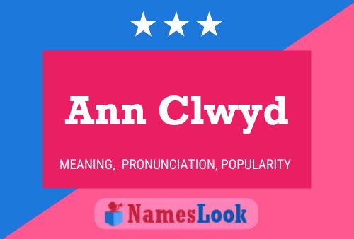 Ann Clwyd Name Poster