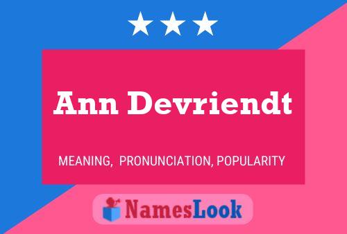 Ann Devriendt Name Poster