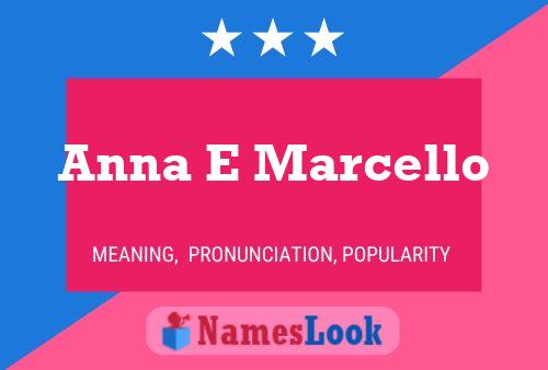 Anna E Marcello Name Poster