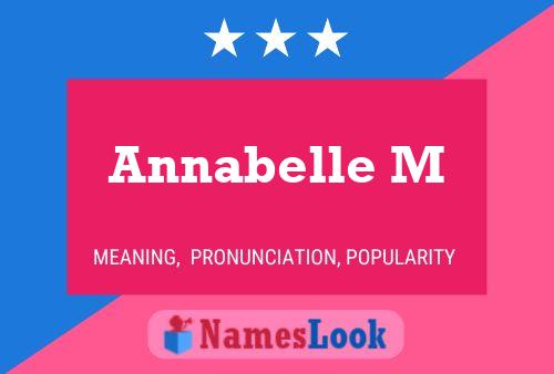 Annabelle M Name Poster