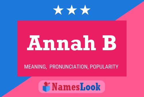 Annah B Name Poster