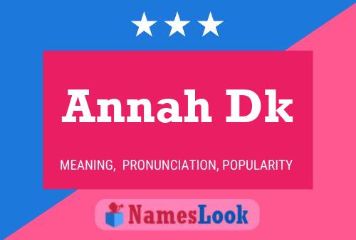 Annah Dk Name Poster