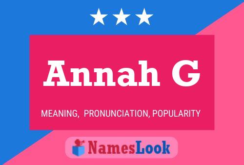 Annah G Name Poster