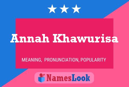 Annah Khawurisa Name Poster