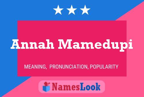 Annah Mamedupi Name Poster