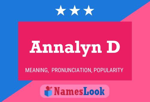 Annalyn D Name Poster