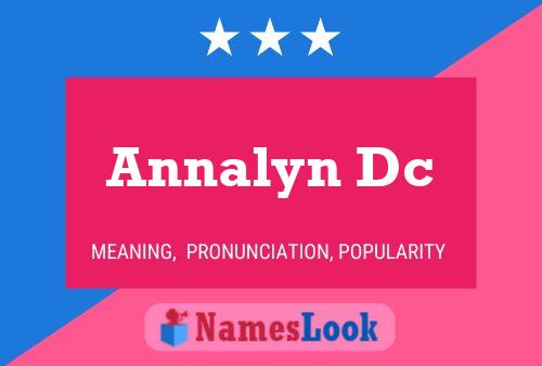 Annalyn Dc Name Poster