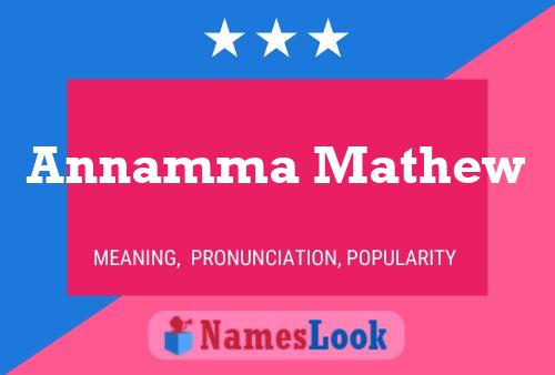 Annamma Mathew Name Poster