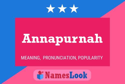 Annapurnah Name Poster