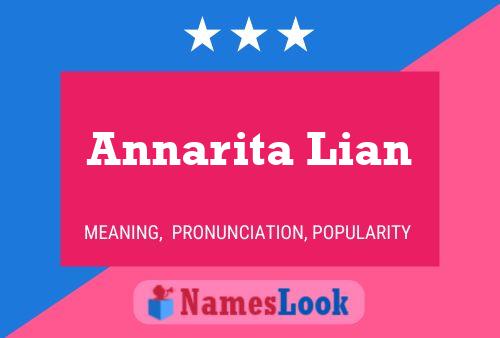 Annarita Lian Name Poster